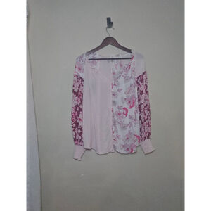 Women's cato blouse 14W Pink Floral